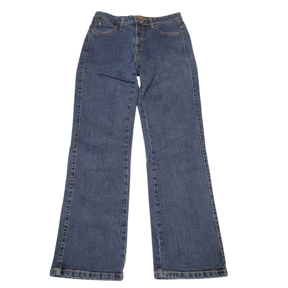 Aura Denim Blue Adult Jeans Regular Rise 30 W Straight Leg Dark Wash‎